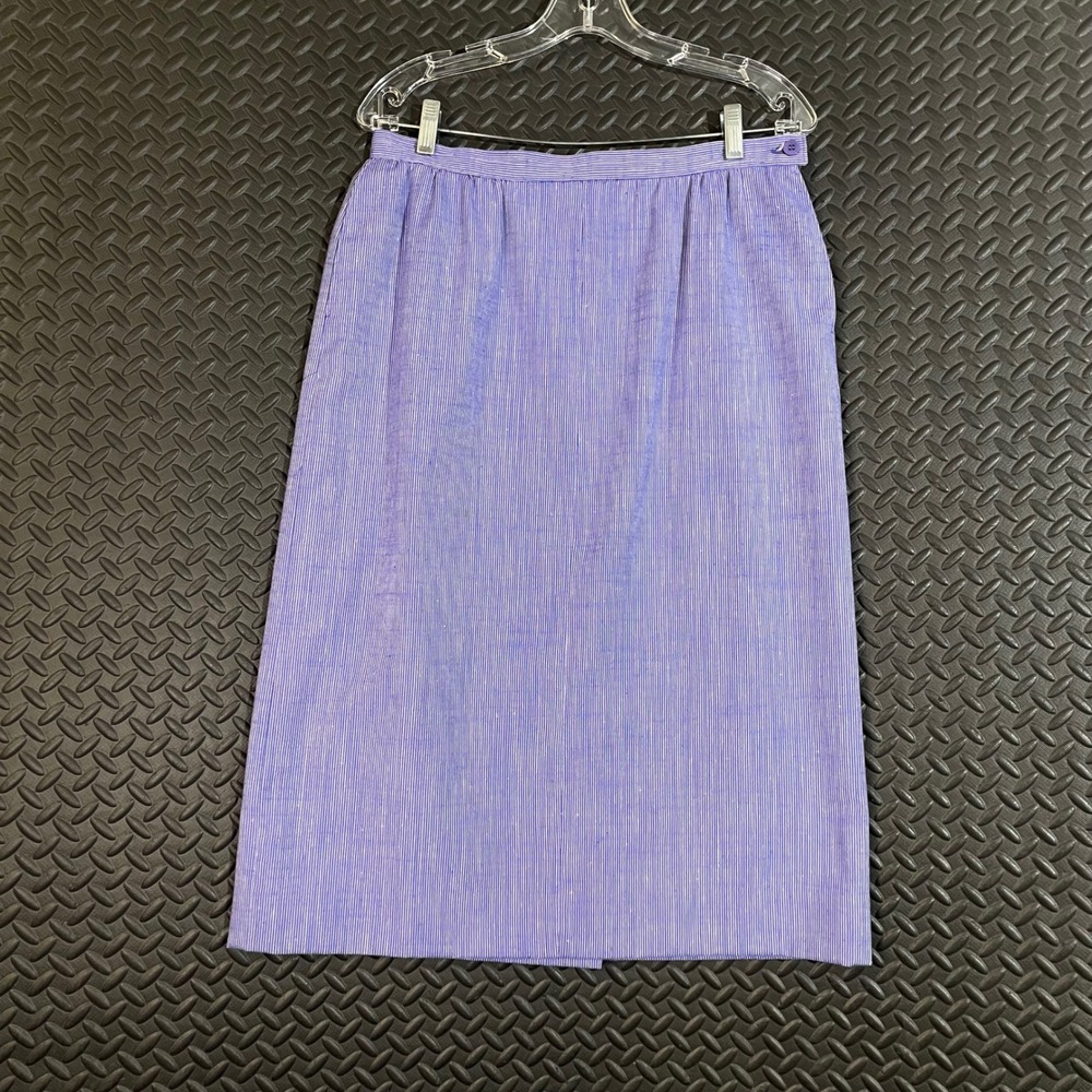 Vintage 80s Pendleton Country Sophisticates Skirt 16 Purple Silk Blend Midi‎ USA